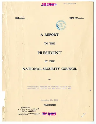 National Security Council Report 52/3, Report to the President by the National Security Council on Governmental Programs in National Security and International Affairs for the Fiscal Year 1951