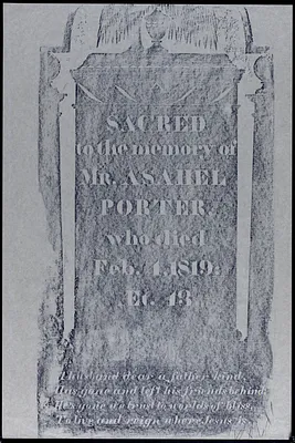 Sacred to the memory of Mr. Asahel Porter