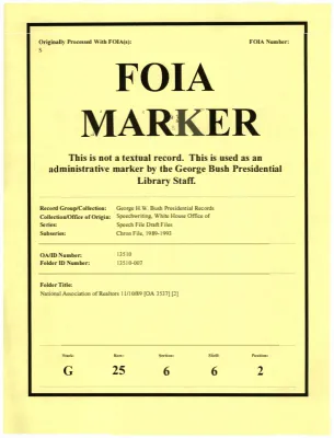 National Association of Realtors 11/10/89 [OA 3537] [2]