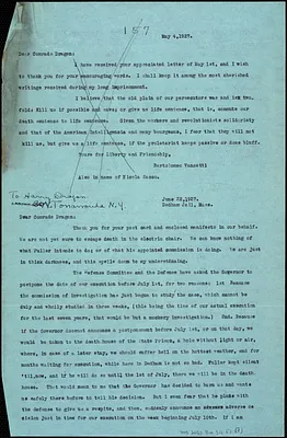 Bartolomeo Vanzetti typed note (copy) to Harry Dragan, [Dedham], 4 May 1927 ; Bartolomeo Vanzetti typed letter (photocopy) to Harry Dragan, Dedham, 22 June 1927 ; Bartolomeo Vanzetti typed letter (copy) to Harry Dragan, [Charlestown], 22 July 1927