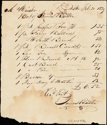 Miscellaneous household receipts