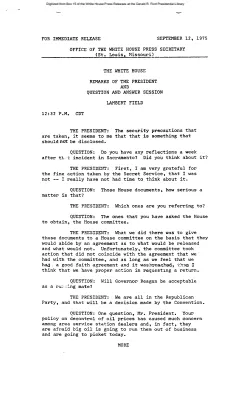 Remarks of the President and Question and Answer Session, Lambert Field [Ford Speech or Statement]