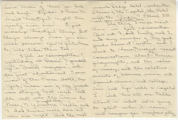Letter from Lady Bird Taylor to Lyndon Johnson