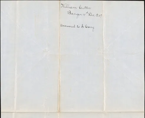 William Cutter to George Coffin, 11 December 1847