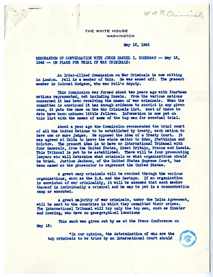 Memorandum of Conversation with Charles Ross and Samuel Rosenman with Related Material