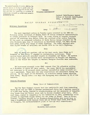 Memorandum, Daily Korean Bulletin