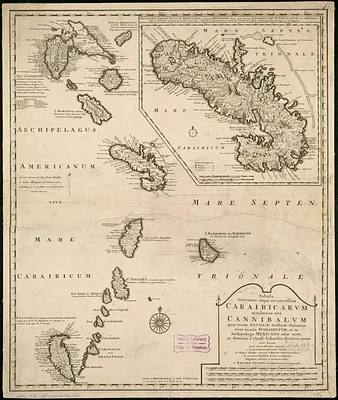 Tabula novissima atque accuratissima Caraibicarum insularum sive Cannibalum