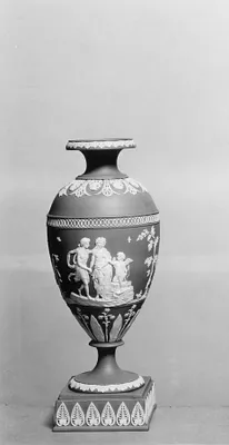 Vase with Apollo, a Nymph, and Cupid