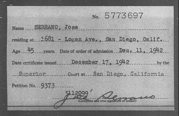 Serrano, Jose - 1942