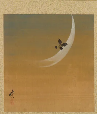 Crescent Moon from Album of Paintings by the Venerable Zeshin