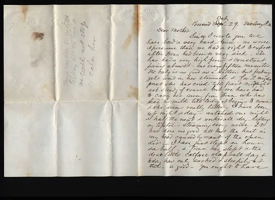 James Walter Spooner to Mary Spooner Oct. 29 [1860] w/envelope