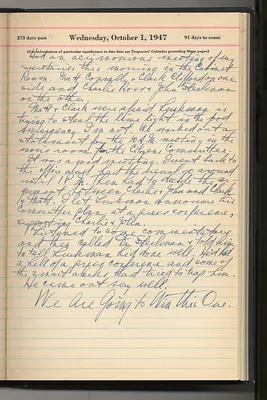 Diary Entry of Harry S. Truman