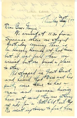Letter from Harry S. Truman to Bess W. Truman