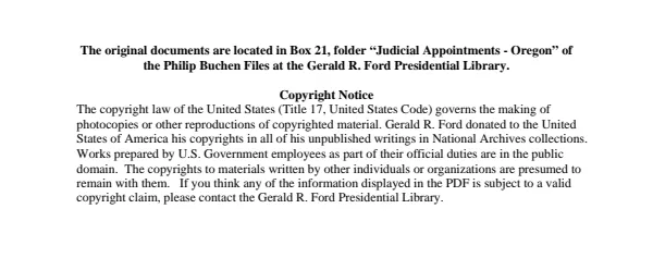 Judicial Appointments - Oregon