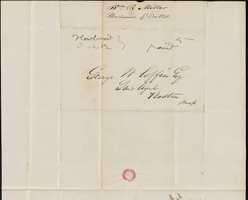 William R. Miller to George Coffin, 9 December 1845