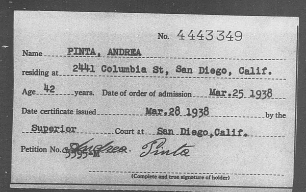 Pinta, Andrea - 1938