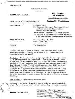 March 4, 1975 - Ford, Kissinger