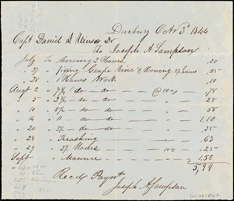 Miscellaneous household receipts