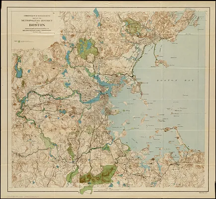 Map of the metropolitan district of Boston, Massachusetts