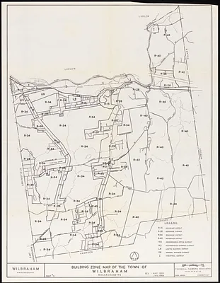 Building zone map of the town of Wilbraham, Massachusetts