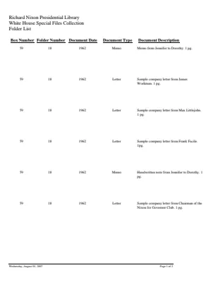WHSF: Returned, 59-18