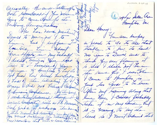 Letter from Myra Hornbuckle to Harry S. Truman
