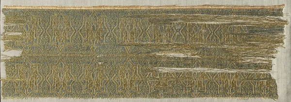 Taqueté fragment with star and cross pattern