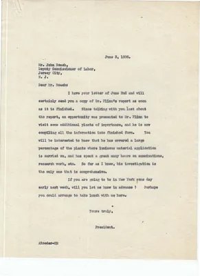 Letters Sent to John Roach, June 3, 1926