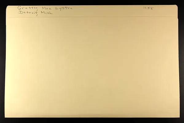 Gretter, Mrs. Lystra