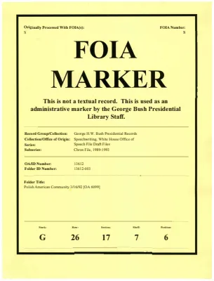 Polish American Community 3/16/92 [OA 6099]