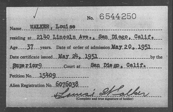 Walker, Louise - 1951