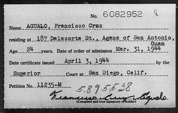 Agualo, Francisco Cruz - 1944