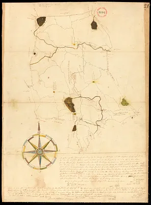 Plan of Reading and Lynnfield, made by Daniel Needham, dated November 1794. Scale 200 rds to 1 in.
