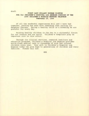 HRC - PSA [Public Service Announcement] Children's Hospital LA 2/13/96