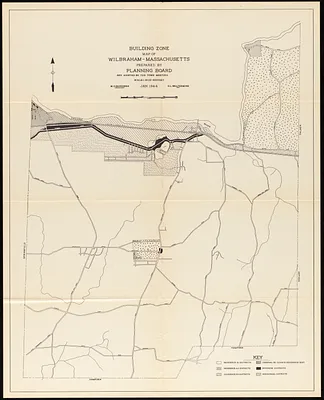 Building zone map of Wilbraham, Massachusetts