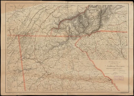Northern Georgia with portions of adjacent states