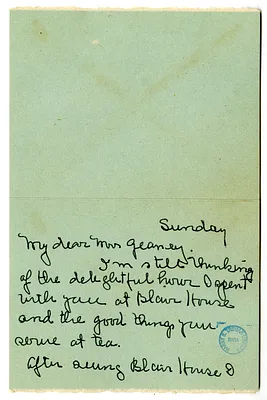 Letter from Natalie Wallace to Victoria Geaney