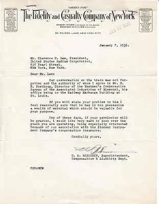 Letters Received to Clarence B. Lee [C.B. Lee], January 7, 1936