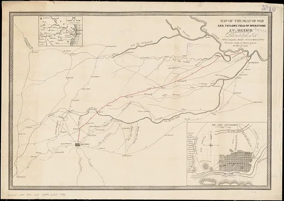 Map of the seat of war Gen Taylor's field of operations in Mexico