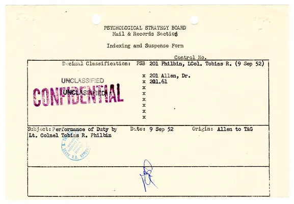 Memorandum for the Record re Performance of Duty by Lieutenant Colonel Tobias R. Philbin, with Attachment