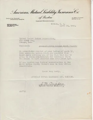 Letters Received, April 16, 1924