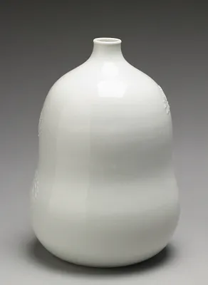 Sake Bottle (""Tokkuri"") with Chrysanthemums