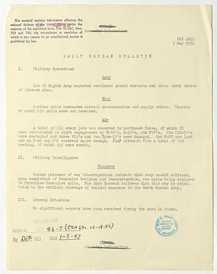 Memorandum, Daily Korean Bulletin