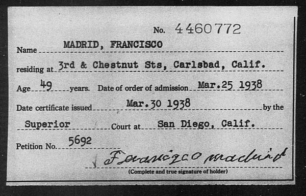 Madrid, Francisco - 1938