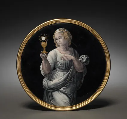 Circular Enamel Plaque with Figure of Ecclesia (?)