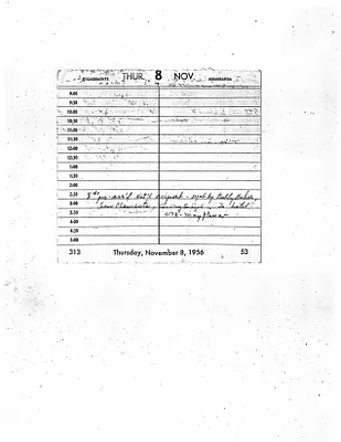Lyndon Johnson's 1956 Desk Diary III, beginning 11/8/1956