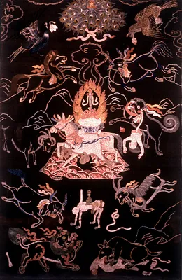 Offering Tangka of Protector Deity Palden Remati