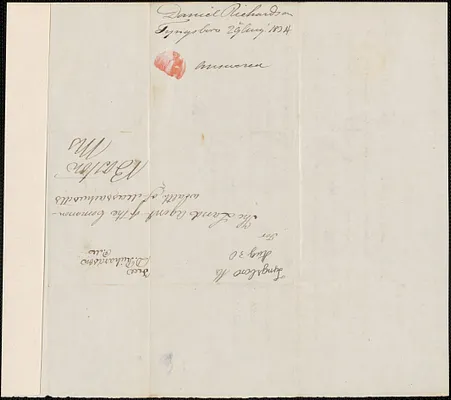 Daniel Richardson to George Coffin, 29 August 1834