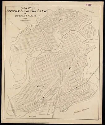 Plan of Boston Land Co's land in Boston & Revere