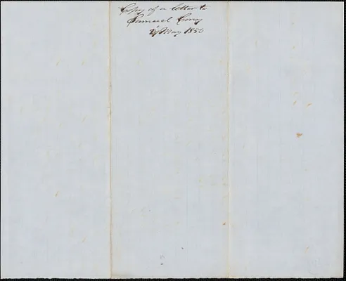 Copy of a letter from George Coffin to Samuel Cony, 27 May 1850